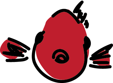 a blood-red parrot cichlid